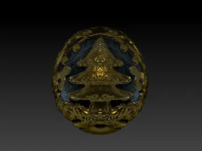 Chrsitmas Oustrig Egg 3D print model