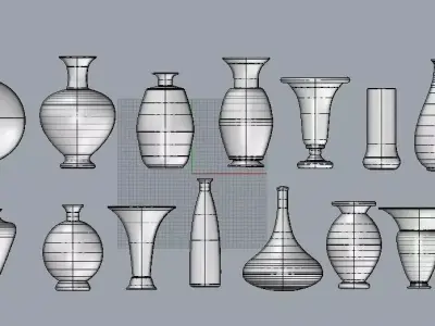 Vases 3D print model 3D print model