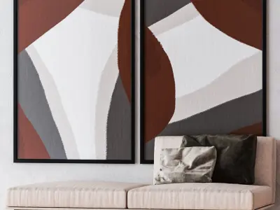 Set of large wall paintings  506 3D model