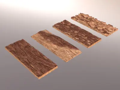 Resin Wood Table Panel modern abstract style 3D model