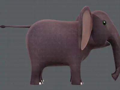 Elephant V01 Low-poly 3D model