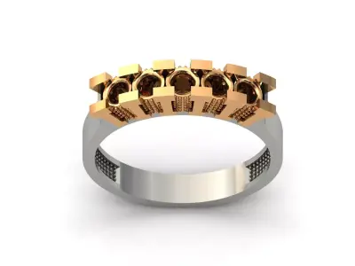 Solitaire Engagement Ring Diamond Women Ring Stone 3D print STL 3D print model