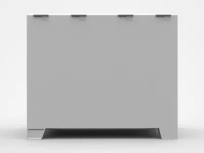 Metal Iron Closed Industrial Container  3D model