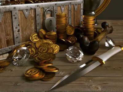 Tresor du pirate 3D model