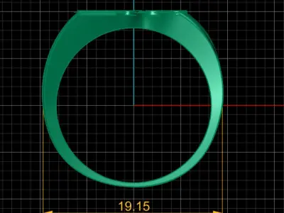 ALPHABET LOVE RING 3D PRINTABLE MODEL 3D print model