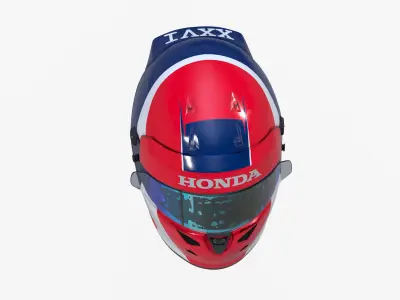 Kvyat helmet 2019 Low-poly 3D model