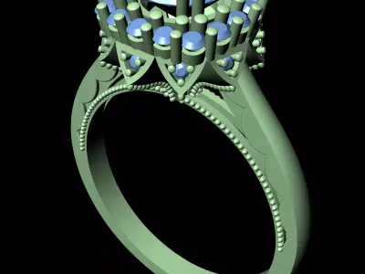  Diamond Solitaire Ring Jewellery for Women 3D print model purchase