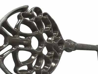Skeleton ornamental key 4 3D model