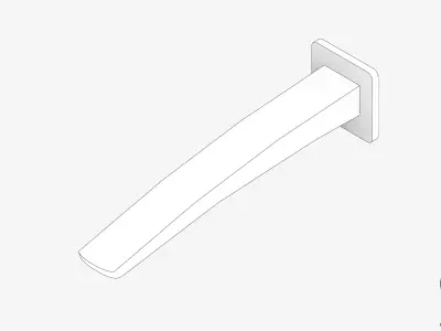 Wall Spout - Luxury - Rapid - Basin - 230 Low-poly 3D model