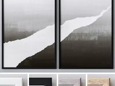 Set of large wall paintings  507 3D model