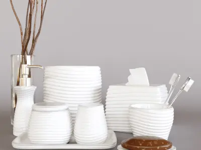 Bathroom accessories 4 3D model