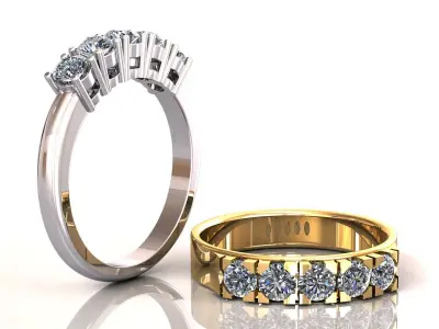 Riviera Eternity Rings  3D print model