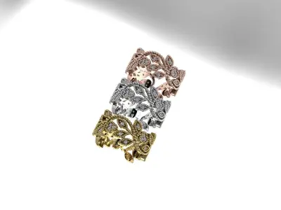 Leaf Ring 3D print model