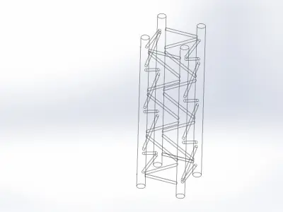 Truss section x4 240x240mm 3D model