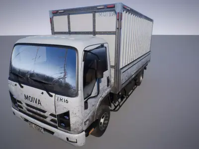 Truck Low-poly 3D model - Low-poly and Textured