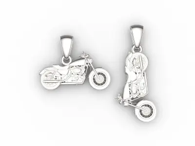 motorbike pendant 3D print model