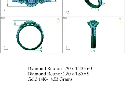 Luxury Diamond Ring 3D print model get