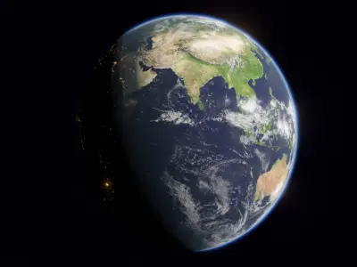 Photorealistic earth Free low-poly 3D model