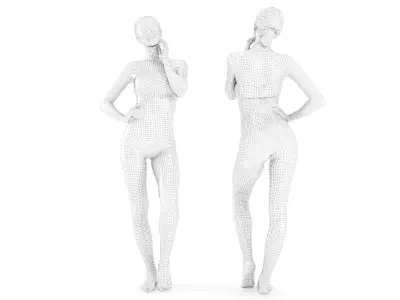 Scan sexy female 13 Low-poly 3D model
