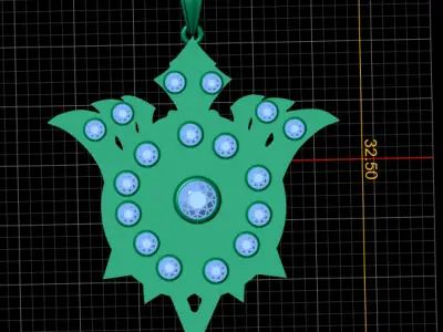 LUXURY SPINAL RUBY PENDANT 3D PRINTABLE MODEL 3D print model