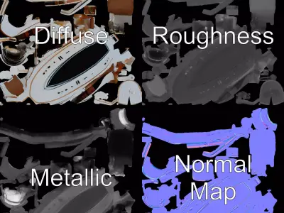 Luxury Yacht Exterior model pack Low-poly 3D model