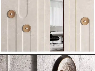 Decorative wall panel 1 3D model