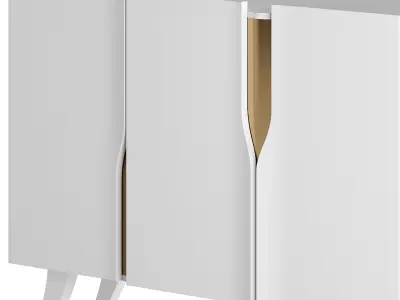 Modern White Sideboard Buffet 3D model