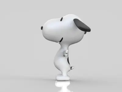 Snoopy dog Low-poly 3D model