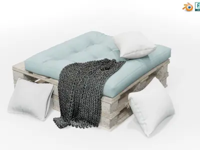 Couch for outdoor sitting Area  3D model