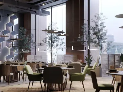 Corona - C4D Scene files - Luxury Restaurant Interior 3D model