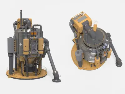 sci-fi storage tank 2 3D model