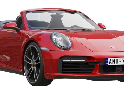 Porsche 911 Turbo S Cabriolet 2021 3D model