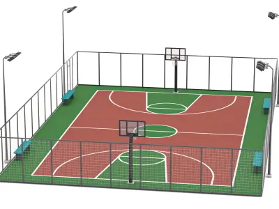 Basketball Court 1 3D model