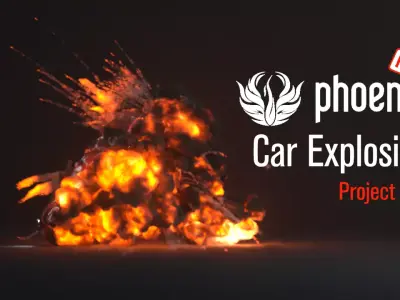 Phoenix FD Car Explosion ProjectFile  PFD Settings  3D model