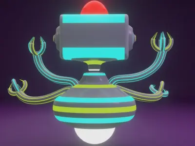 Pieuvre robot 3D Model Free 3D model