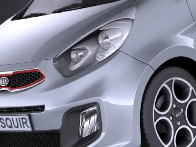 Kia Picanto 2015 3door VRAY 3D model