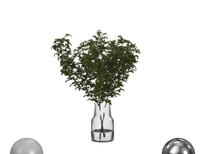 Branches in the vase 3D model