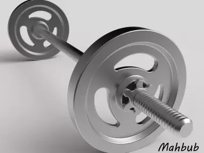 Barbell metal wheel 3D print model