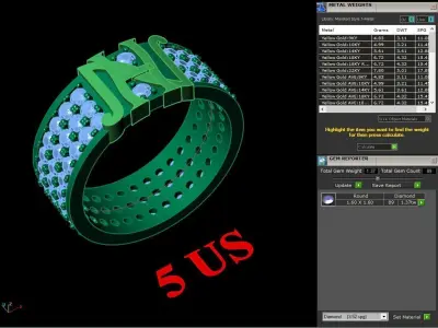 Luxury Men Rings Designs 4MR052 3D print model