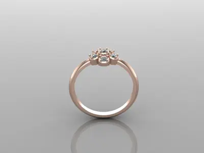 Solitaire Ring Version 1 SR51 3D model