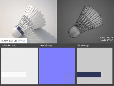 Badminton Ball 3D model