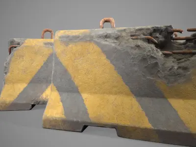 RoadBlock Low-poly 3D model