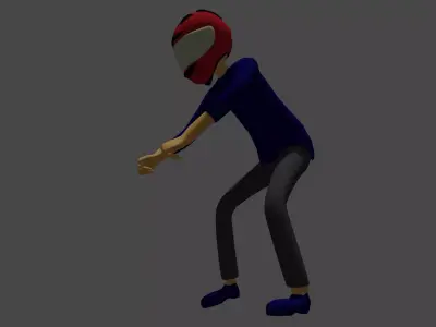 DRIVER MOTOR BIKE Free 3D model