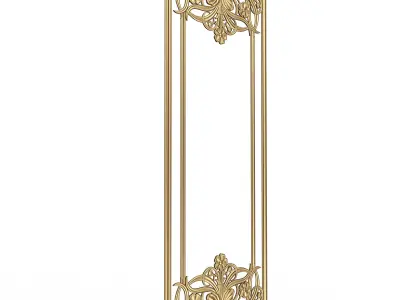 Boiserie Carved Decoration Panel 011 Low-poly 3D model