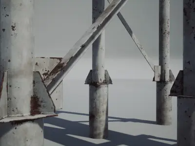 Modular industrial pipeline UE4 UNITY Low-poly 3D model