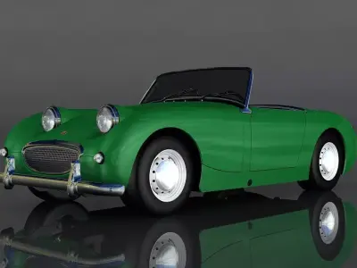 Austin Healey Sprite Low-poly 3D model