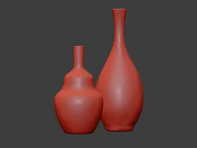 Tessuti Battuti vases Low-poly 3D model