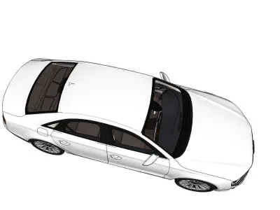 Audi A8 D4 car for games Low-poly 3D model