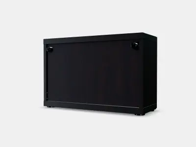 BESTA Shelf unit with glass door 2 3D model