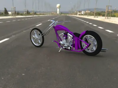 Custom American Chopper Bike 3D model